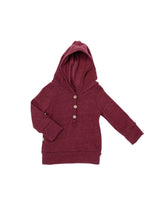 Load image into Gallery viewer, henley hoodie - maroon