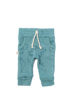 Load image into Gallery viewer, original jogger - maps on oil blue