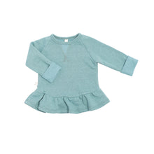 Load image into Gallery viewer, peplum crew - oil blue